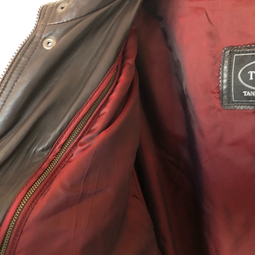 Men’s 3/4 Length Tannery West Brown Leather Jacket - Picture 4 of 6
